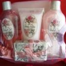 WILD ROSE 5 PC BATH SET WITH REUSABLE CONTAINER