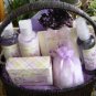 GARDEN WILD FLOWERS 7 PC BATH SET WITH WOVEN BASKET