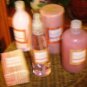 GRAPEFRUIT MELON 6 PC 8 OZ BATH SET W/ PILLAR CANDLE