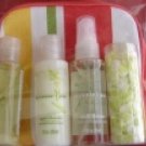 APPLE BLOSSOM 4 PC TRAVEL BATH SET WITH COSMETIC BAG