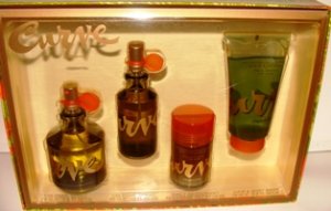 LIZ CLAIBORNE CURVE 4 PC 2.5 OZ COLOGNE & BODY GIFT SET FOR MEN
