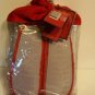 FLEUR CRANBERRY 6 PC FOOT BATH SET WITH SLIPPERS