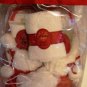 FLEUR CRANBERRY 6 PC FOOT BATH SET WITH SLIPPERS