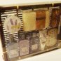 BODY NATURE'S LAVENDER GERANIUM 7 PC BATH SET W/ BAMBOO TRAY