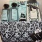 MIDNIGHT PATH 6 PC BATH SET W/ LINED BASKET