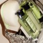 WHITE JASMINE 5 PC BATH SET W/ LINED BASKET