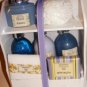 LAVENDER & HONEY 7 PC BATH SET W/ WOODEN CABINET