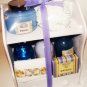 LAVENDER & HONEY 7 PC BATH SET W/ WOODEN CABINET
