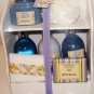 LAVENDER & HONEY 7 PC BATH SET W/ WOODEN CABINET