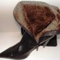 BRONX WOMEN'S BLACK OVER THE KNEE LEATHER STACKED HEEL DRESS BOOTS, SIZE 7M