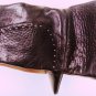 BRONX WOMEN'S BLACK OVER THE KNEE LEATHER STACKED HEEL DRESS BOOTS, SIZE 7M