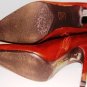 BRUNO VALENTI WOMEN'S BROWN LEATHER ANKLE BOOTS, SIZE7M