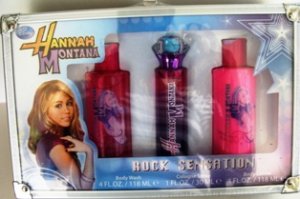 HANNAH MONTANA ROCK SENSATION 2 PC BATH SET W/ PERFUME SPRAY