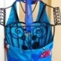 JNY WOMEN'S V-NECK BLUE AQUA SILK HALTER DRESS W/ TIE NECK, SIZES 8,12