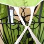 GARICA WOMEN'S RUFFLE LIME GREEN OPEN BACK W/ CRISSCROSS STRAPS DRESS, SIZES S, M, L