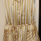 GRACIA WOMEN'S YELLOW/WHITE STRIPED STRAPLESS ROMPER, SIZES MEDIUM, LARGE