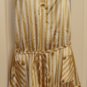 GRACIA WOMEN'S YELLOW/WHITE STRIPED STRAPLESS ROMPER, SIZES MEDIUM, LARGE