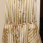 GRACIA WOMEN'S YELLOW/WHITE STRIPED STRAPLESS ROMPER, SIZES MEDIUM, LARGE