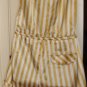 GRACIA WOMEN'S YELLOW/WHITE STRIPED STRAPLESS ROMPER, SIZES MEDIUM, LARGE