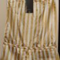 GRACIA WOMEN'S YELLOW/WHITE STRIPED STRAPLESS ROMPER, SIZES MEDIUM, LARGE