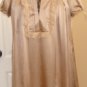 SHULAMI WOMEN'S CHIFFON SILK MOCHA RUFFLE TUNIC, SIZE SMALL