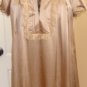 SHULAMI WOMEN'S CHIFFON SILK MOCHA RUFFLE TUNIC, SIZE SMALL