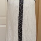 GARCIA WOMEN'S SLEEVELESS IVORY/BLACK LACE TRIMMED TUNIC, SIZE SMALL GARCIA WOMEN'S SLEEVELESS IVORY/BLACK LACE TRIMMED TUNIC, SIZE SMALL