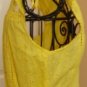 EMBROIDERED WOMEN'S CAP SLEEVE DEEP YELLOW LACE TOP, SIZES LARGE, SMALL
