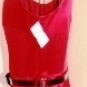 SHELLI SEGAL WOMEN'S DEEP CHERRY BOAT-NECK SHEATH DRESS, SIZE 4