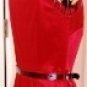 SHELLI SEGAL WOMEN'S DEEP CHERRY BOAT-NECK SHEATH DRESS, SIZE 4