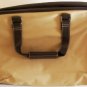 UNISEX LARGE CANVAS TRAVEL DUFFEL BAG BEIGE & BROWN