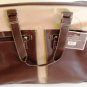 UNISEX LARGE CANVAS TRAVEL DUFFEL BAG BEIGE & BROWN