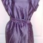 DEMOISELLE WOMEN'S PURPLE SLEEVELESS BELTED DRESS, SIZE 8