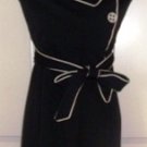 EVA FRANCO WOMEN'S BLACK/BEIGE TRIM STRAPLESS RILEY DRESS, SIZE 10 EVA FRANCO WOMEN'S BLACK/BEIGE TRIM STRAPLESS RILEY DRESS, SIZE 10