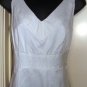 FOCUS 2-PC WOMEN'S WHITE ELBOW SLEEVE JACKET W/ V-NECK DRESS, SIZE 8