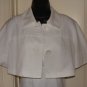 FOCUS 2-PC WOMEN'S WHITE ELBOW SLEEVE JACKET W/ V-NECK DRESS, SIZE 8