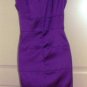 DONNA RICCO WOMEN'S PURPLE V-NECK SATIN COCKTAIL DRESS, SIZES 4,10
