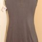 GRACIA V-NECK SLEEVELESS WOMEN'S GREY/GOLD TRIM TUNIC, SIZE MEDIUM