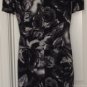 JNY WOMEN'S BLACK/WHITE FLORAL PRINT DRESS W/ BEADED NECKLINE, SIZES 6,8