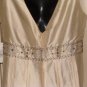 JNY WOMEN'S BEIGE V-NECK LINE BEADED EMPIRE WAIST DRESS, SIZES 10,12