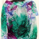 STOREE SHEER LONG SLEEVE WOMEN'S WATERCOLOR BLOUSE, SIZE SMALL STOREE SHEER LONG SLEEVE WOMEN'S WATERCOLOR BLOUSE, SIZE SMALL