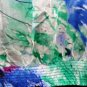 STOREE SHEER LONG SLEEVE WOMEN'S WATERCOLOR BLOUSE, SIZE SMALL