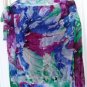 STOREE SHEER LONG SLEEVE WOMEN'S WATERCOLOR BLOUSE, SIZE SMALL