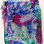 STOREE SHEER LONG SLEEVE WOMEN'S WATERCOLOR BLOUSE, SIZE SMALL