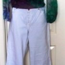 PZI CLASSIC WOMEN'S WHITE WIDE LEG DENIM JEANS, SIZE 10-34R PZI CLASSIC WOMEN'S WHITE WIDE LEG DENIM JEANS, SIZE 10-34R