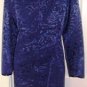 STACY ADAMS WOMEN'S NAVY BLUE LONG SLEEVE COCKTAIL DRESS, SIZES 12,14