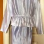 ISABELLA 2 PC WOMEN'S WHITE RUFFEL COLLAR SUIT JACKET, SIZES 8,10