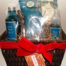BODY NATURE LEMON BASIL 5 PC BATH SET IN WOVEN BASKET