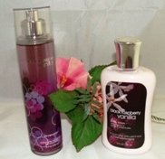 BATH & BODY WORKS 2 PC BLACK RASPBERRY VANILLA TRAVEL SET