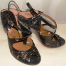 OH DEER WOMEN'S STRAPPY BLACK PEEP TOE DRESS SANDAL SIZE 7m OH DEER WOMEN'S STRAPPY BLACK PEEP TOE DRESS SANDAL SIZE 7m